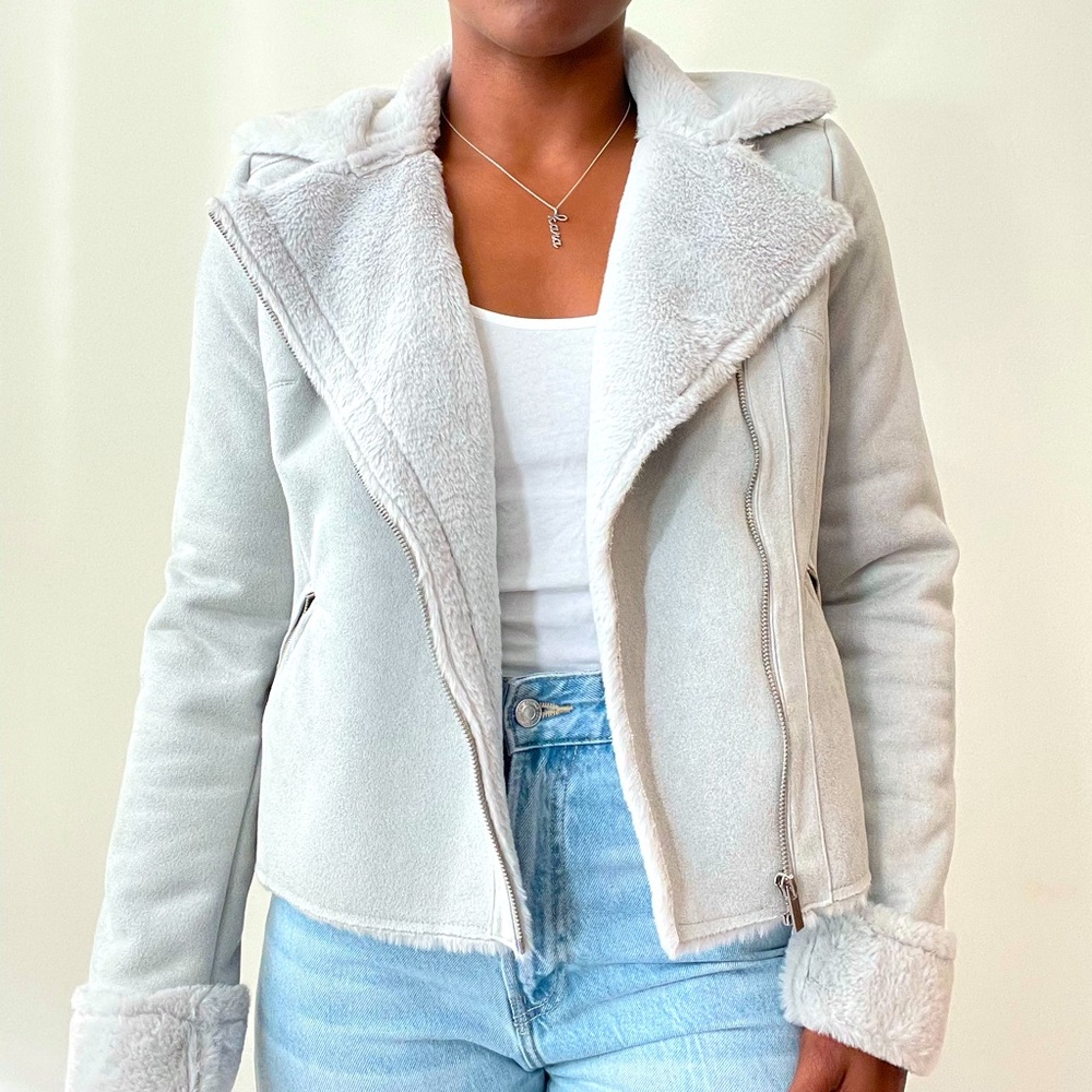 Kut From The Kloth Suede Shearling Jacket